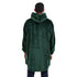 Snuggs Blanket Hoodie Dark Green Christmas Deer Pocket